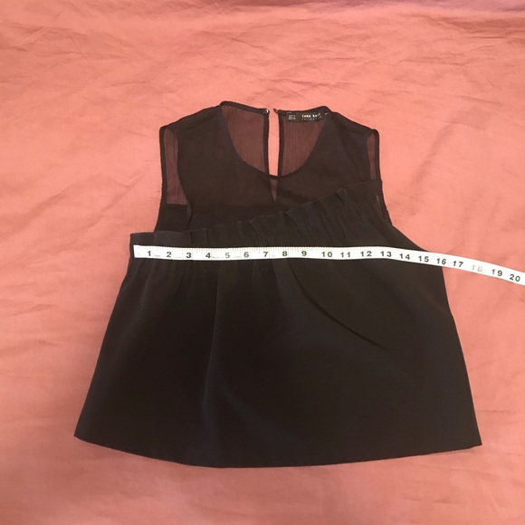 Zara Sheer Chiffon Ruffled Top - Picture 8 of 9